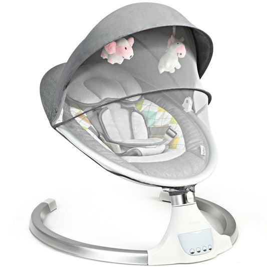 Electric Baby Rocker Bouncer Chair Cradle Mosquito Net Remote Control