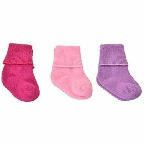 Newborn Baby Combed Cotton Seamless Toe 6 Pair White or 3 Pair Color