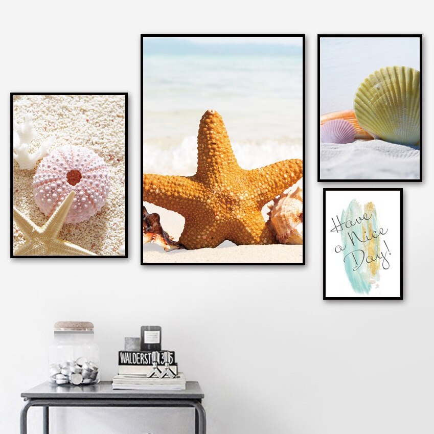 Sea Life Shells Starfish Seascape Quotes