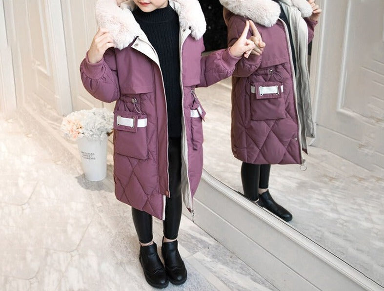 Girls Thick Long Winter Warm Coat