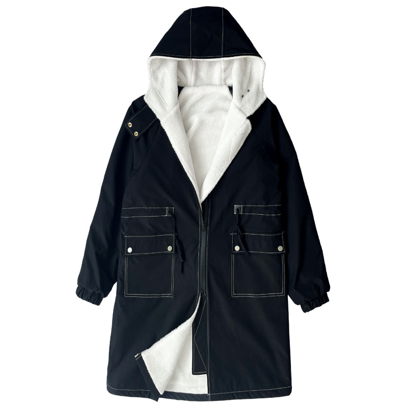 Men's Thick Hooded Trench