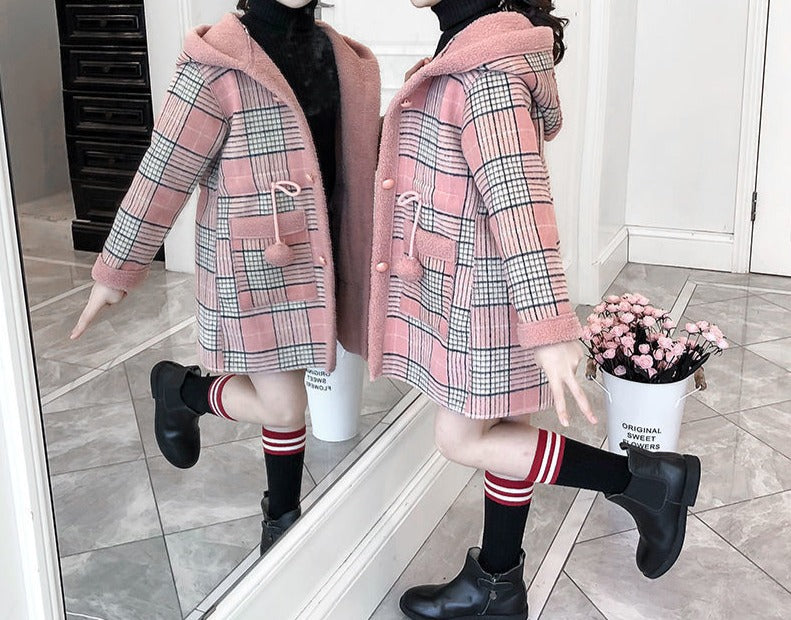 Girls Designer Long Woolen Coat