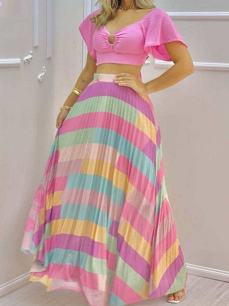 Ladies 2 Piece Long Skirts Sets