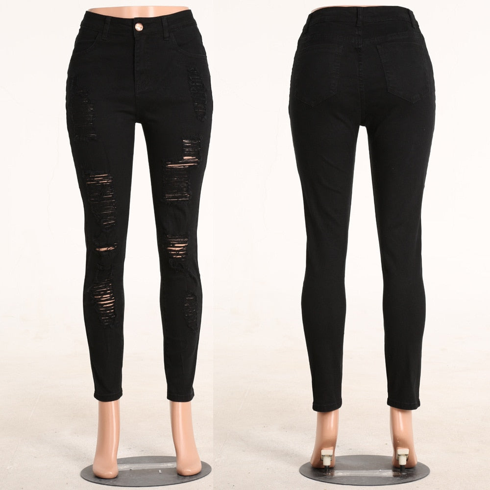 Ladies Elastic Slim Fit Jeans