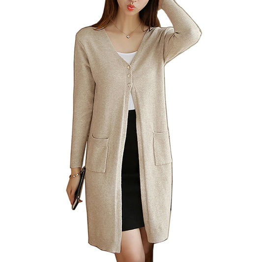 Open Front Long Cardigan