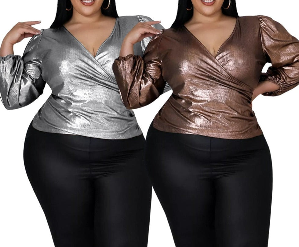 Plus Size Long Sleeve Top For Women