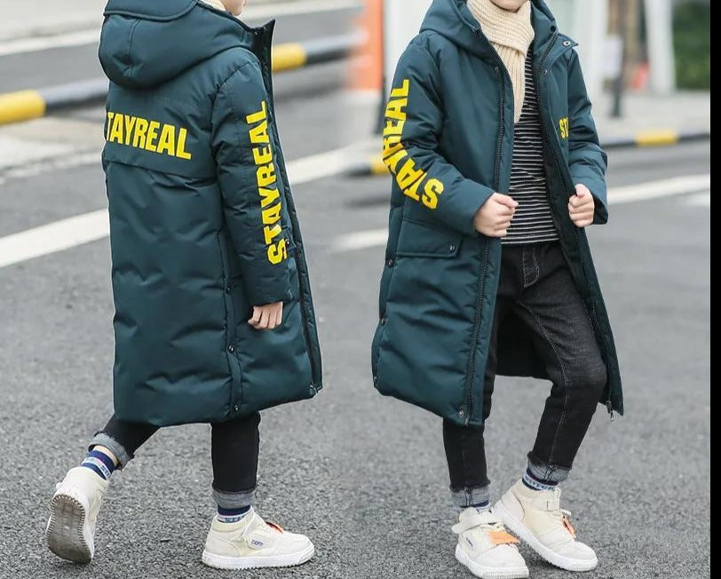 Boys Extended Length Winter Parka