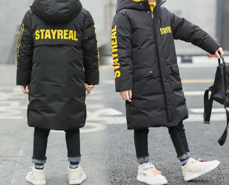 Boys Extended Length Winter Parka