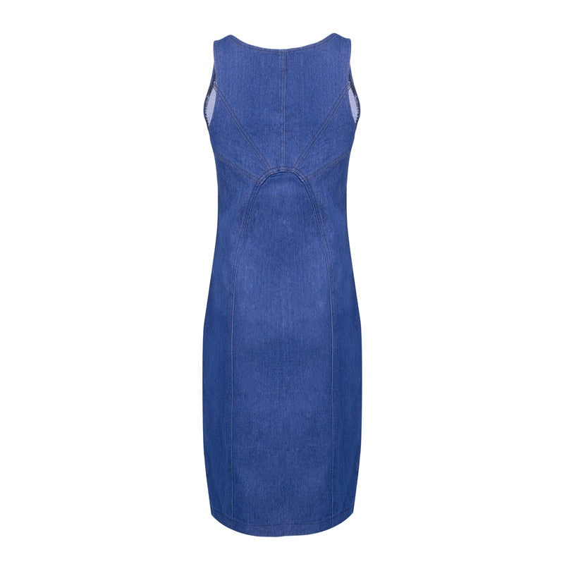 Women's Sleeveless Denim Dress