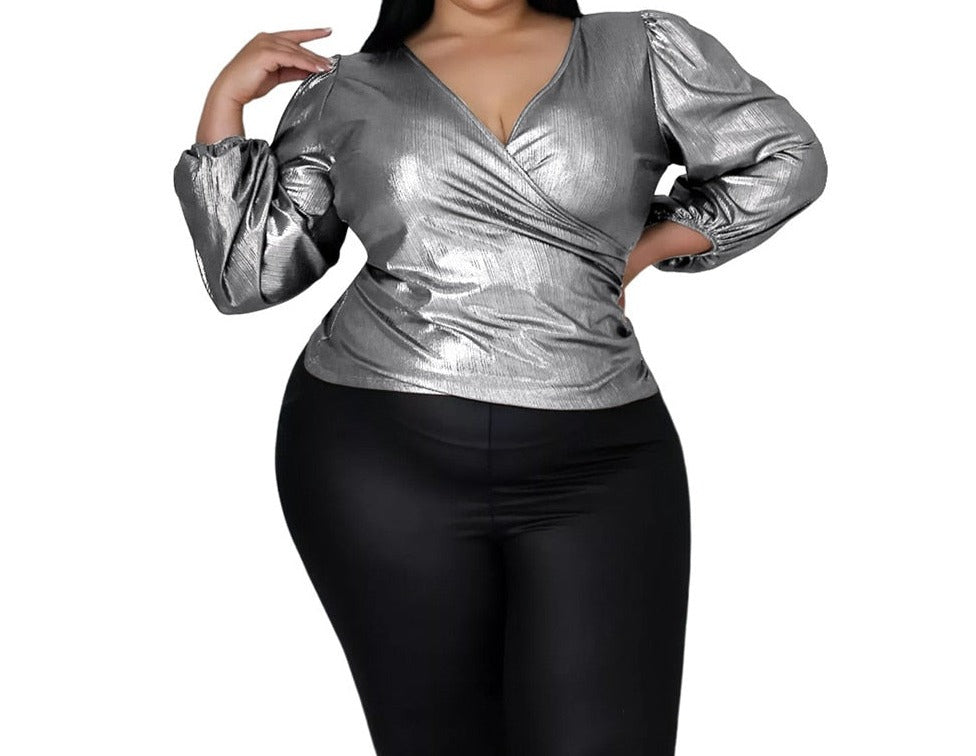 Plus Size Long Sleeve Top For Women