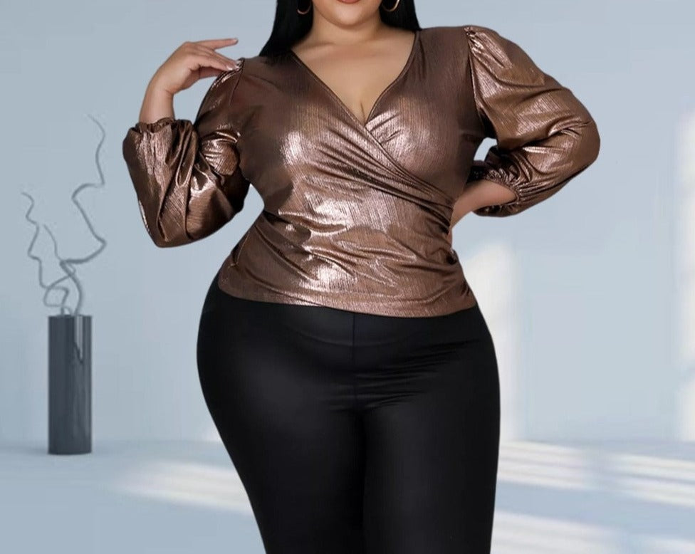 Plus Size Long Sleeve Top For Women