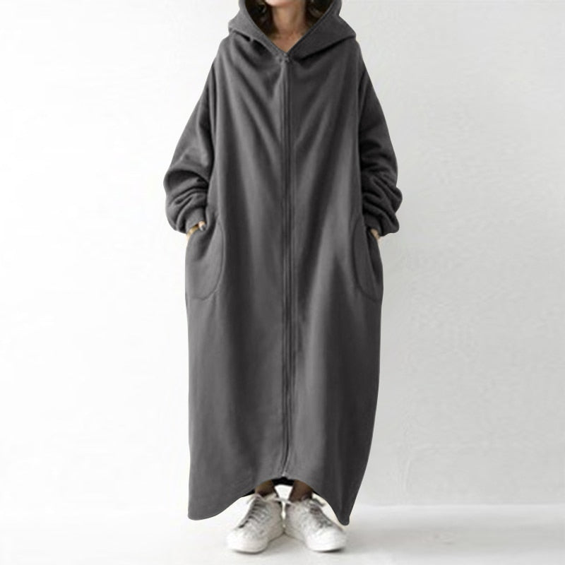 Oversized Hooded Winter Fleece