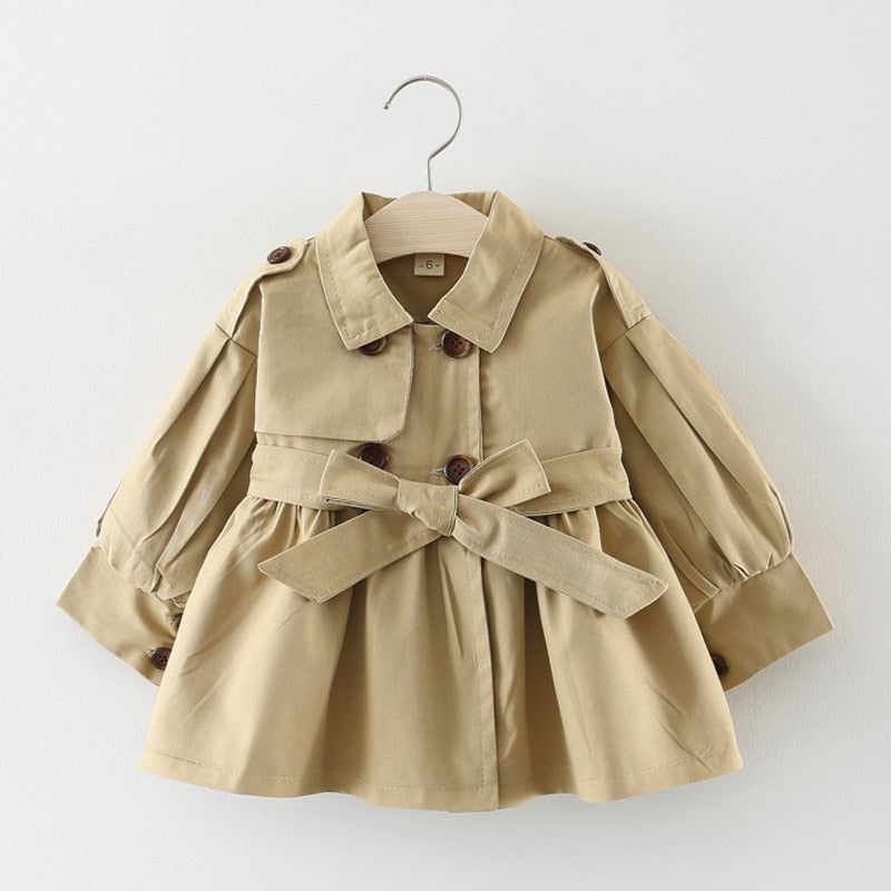 Girls Windbreaker Trench Coat