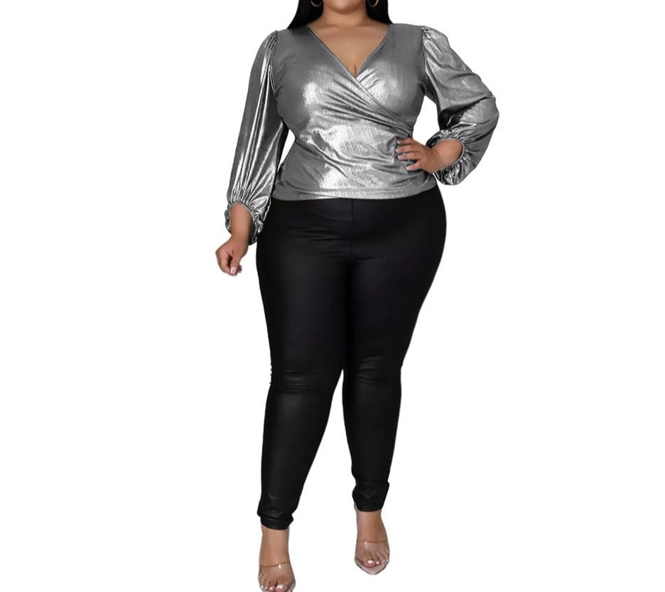 Plus Size Long Sleeve Top For Women