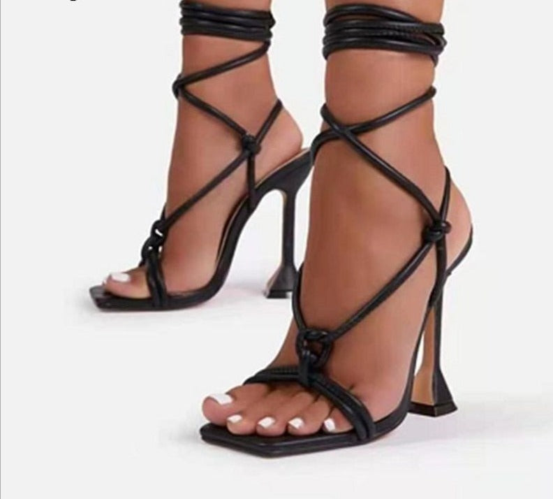 Square Heeled Strappy Sandals