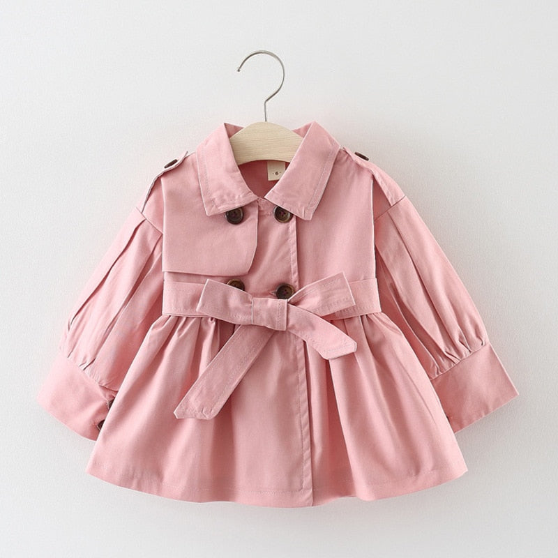 Girls Windbreaker Trench Coat