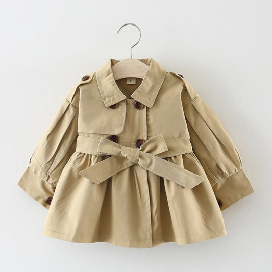 Girls Windbreaker Trench Coat