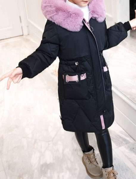 Girls Thick Long Winter Warm Coat