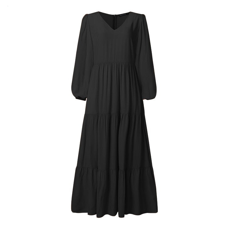 Ladies Vintage Style Long Dress