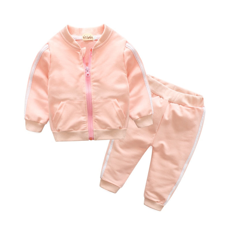 Baby Girls Jacket + Pants 2pcs Tracksuit