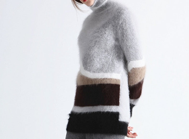 Long Sleeve Angora Rabbit Turtleneck