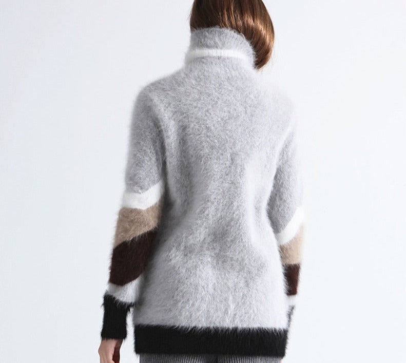 Long Sleeve Angora Rabbit Turtleneck