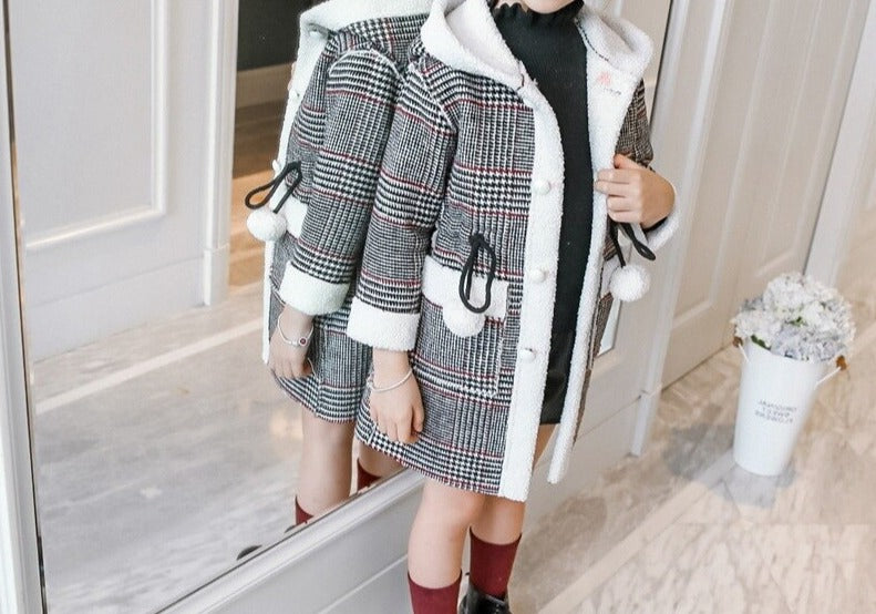 Girls Designer Long Woolen Coat