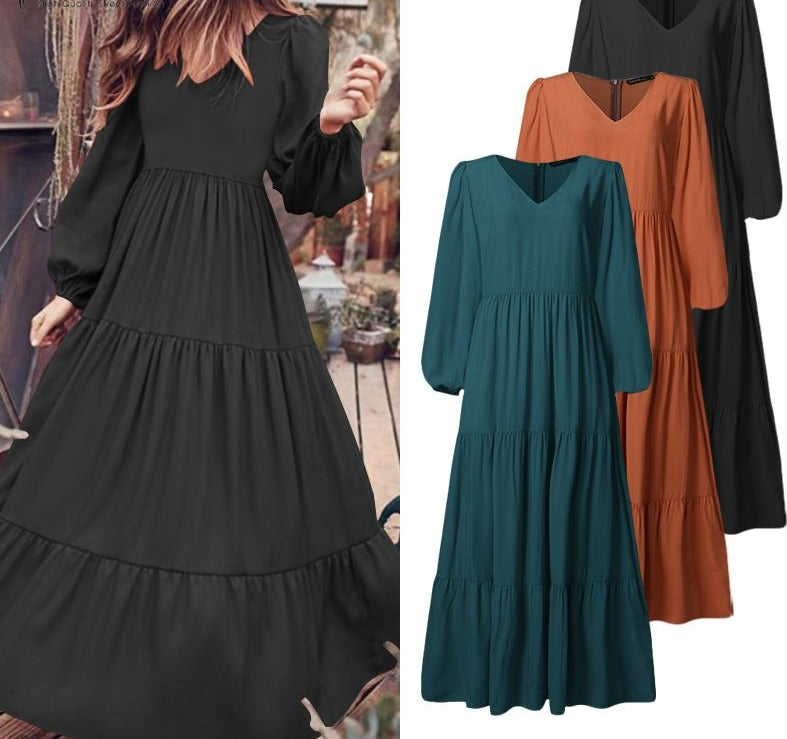 Ladies Vintage Style Long Dress