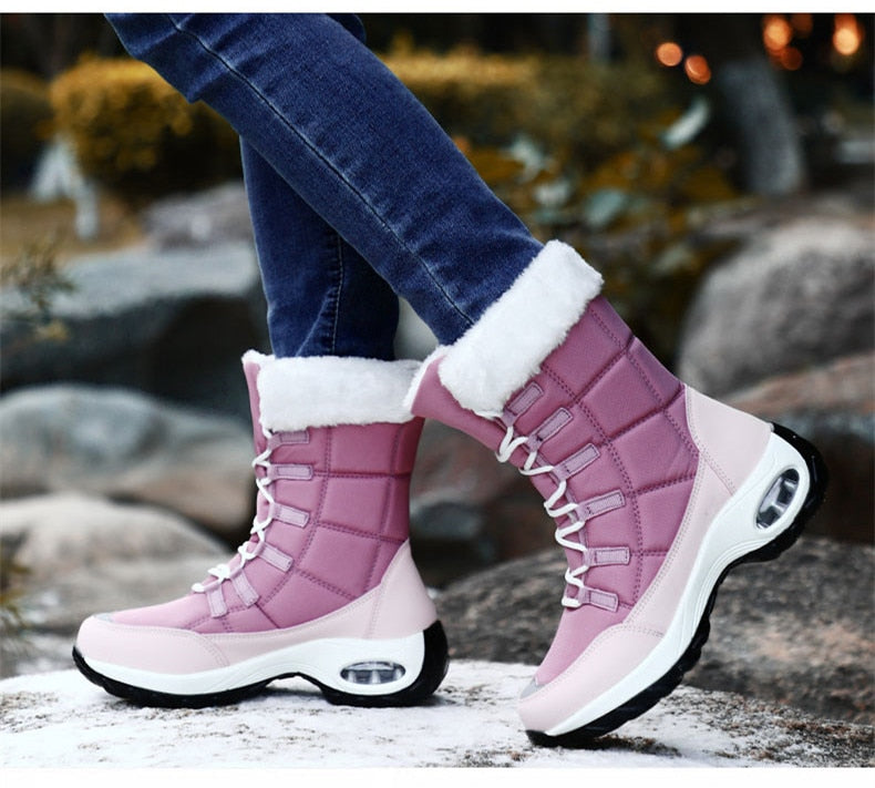 New Winter  Lace-up Snow Boots