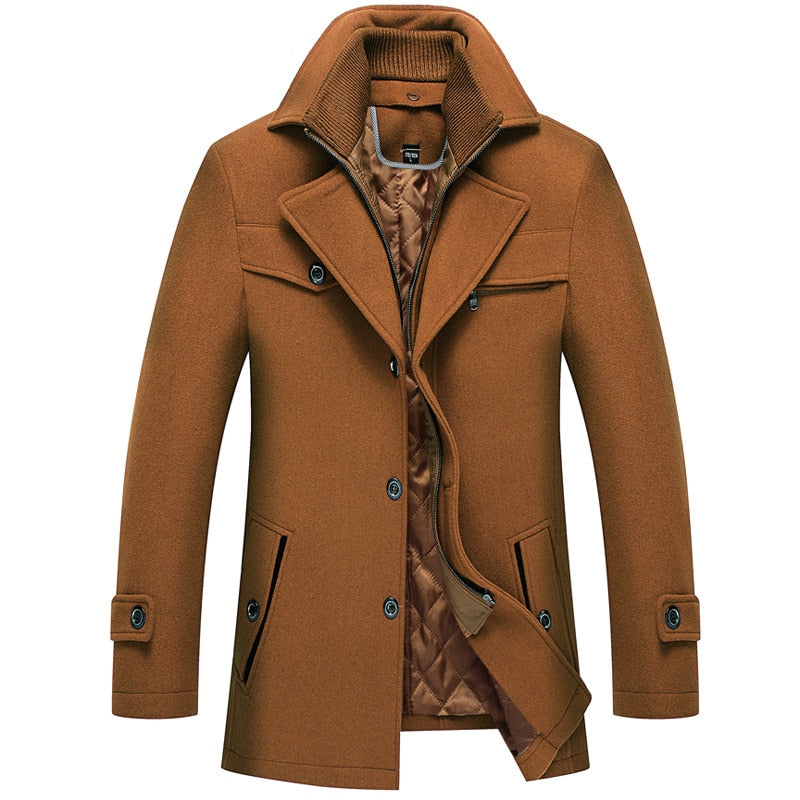 Men's Retro Fitted Trench