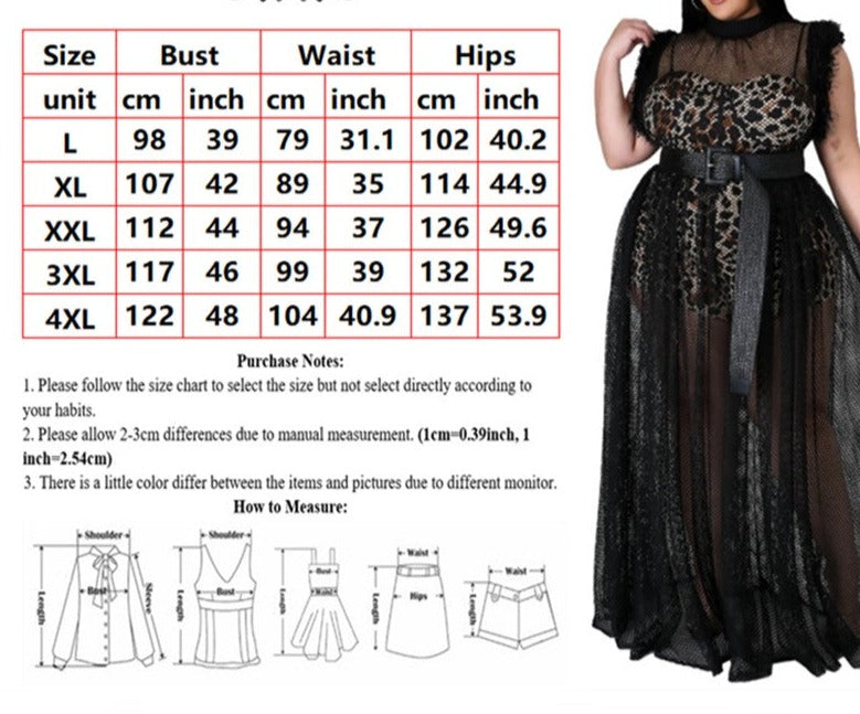 Plus Size Mesh Full Length Party Dresses for Women