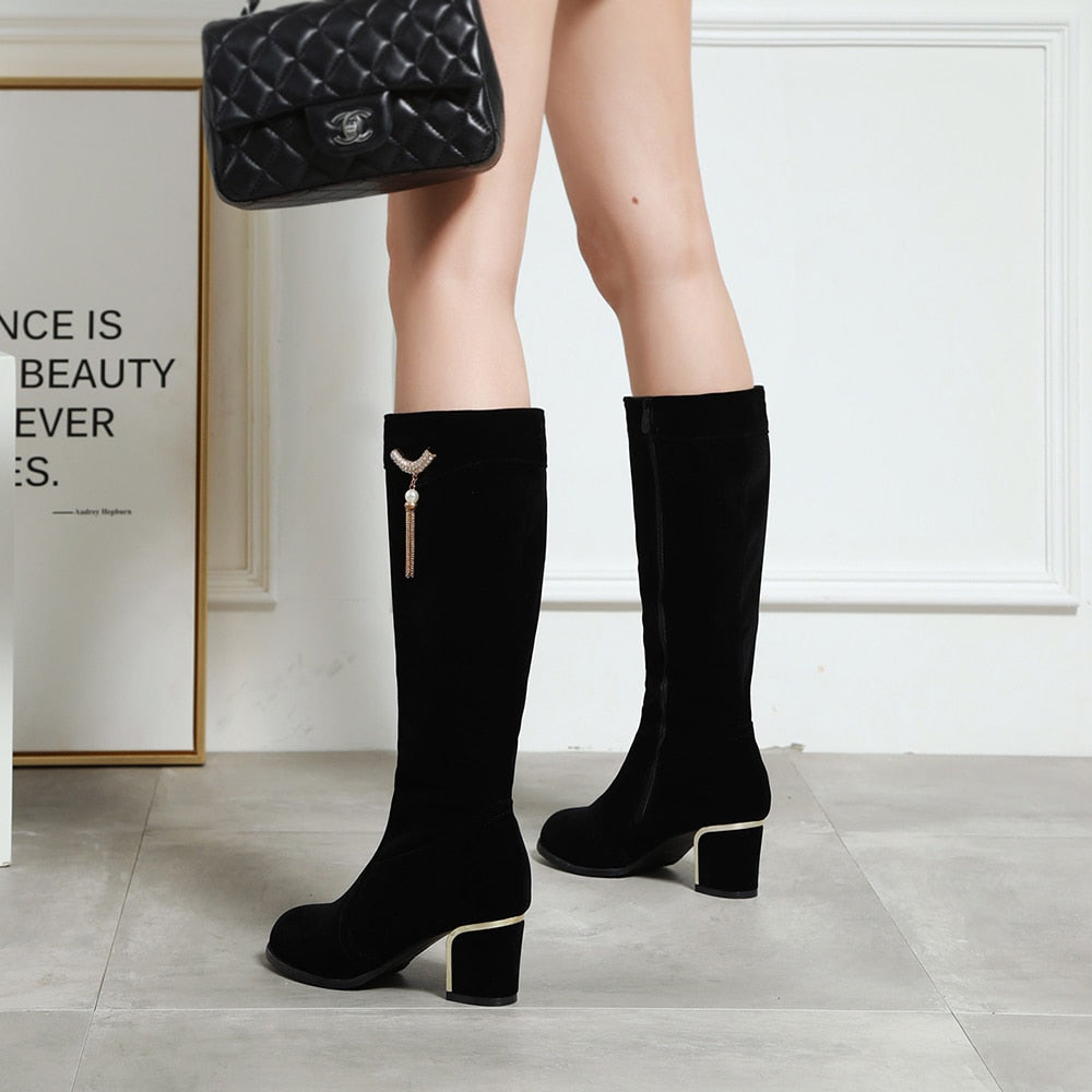 Retro Knee High Boots