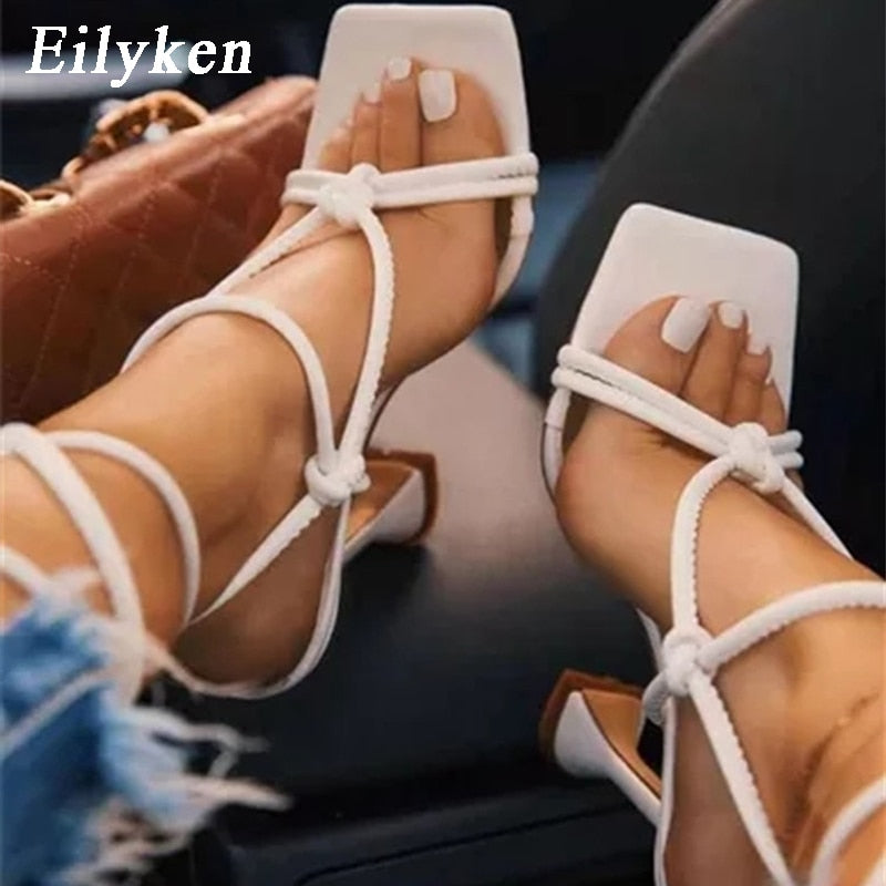 Square Heeled Strappy Sandals