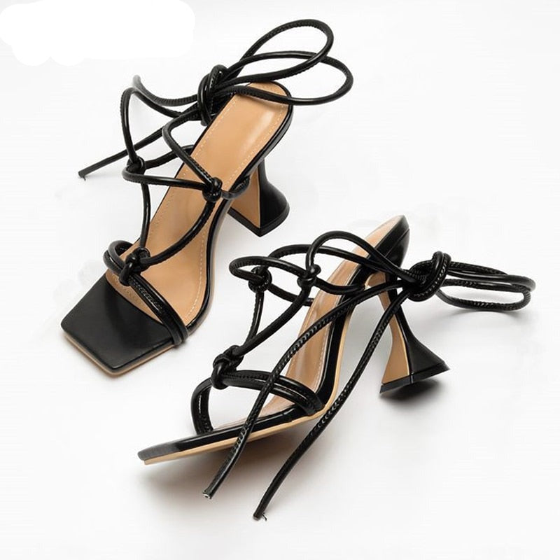 Square Heeled Strappy Sandals