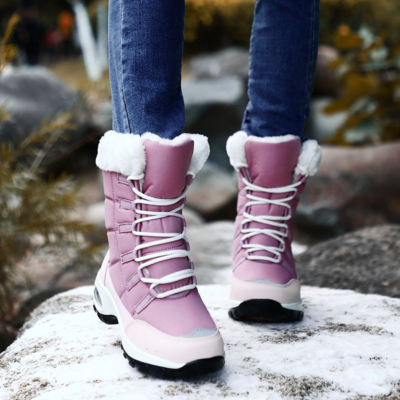 New Winter  Lace-up Snow Boots