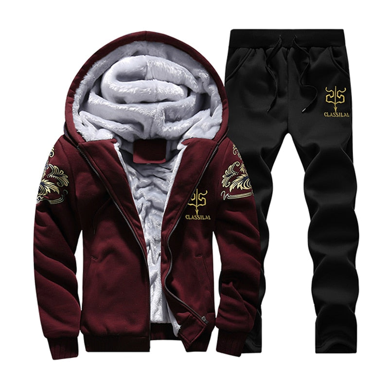 Men's Winter Fleece Outerwear Set