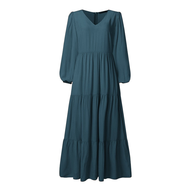 Ladies Vintage Style Long Dress