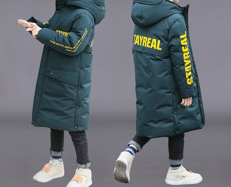 Boys Extended Length Winter Parka