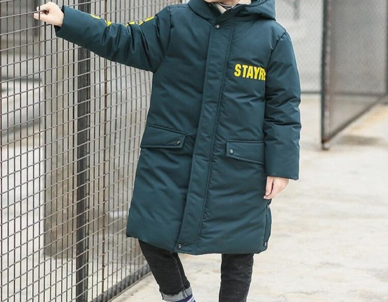 Boys Extended Length Winter Parka