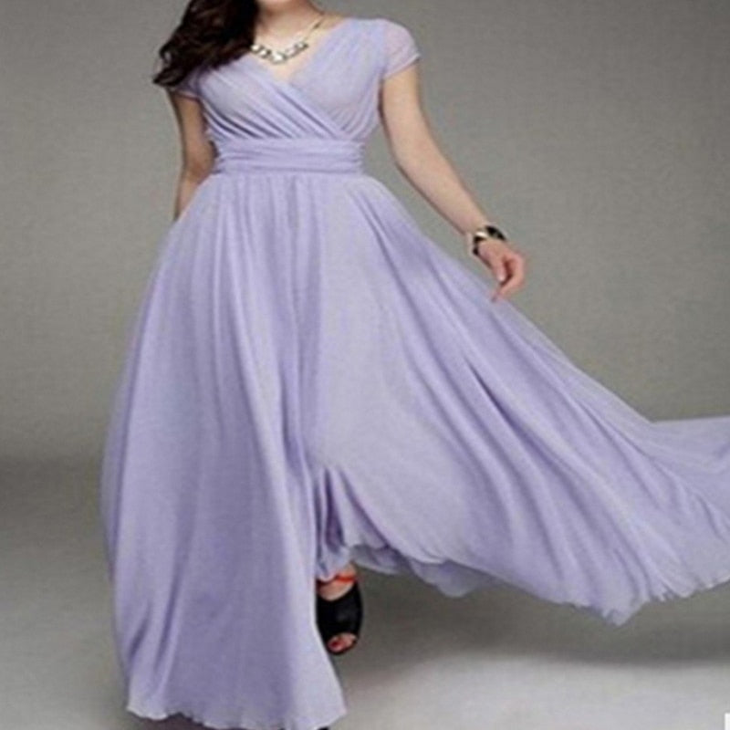 Plus Size Floor-length Elegant Dress