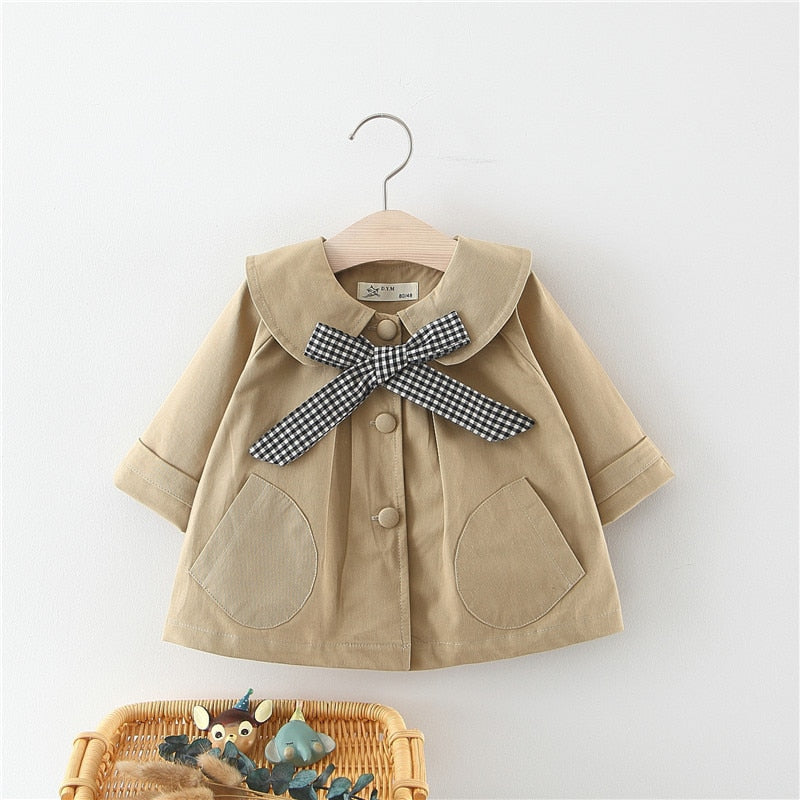 Girls Windbreaker Trench Coat