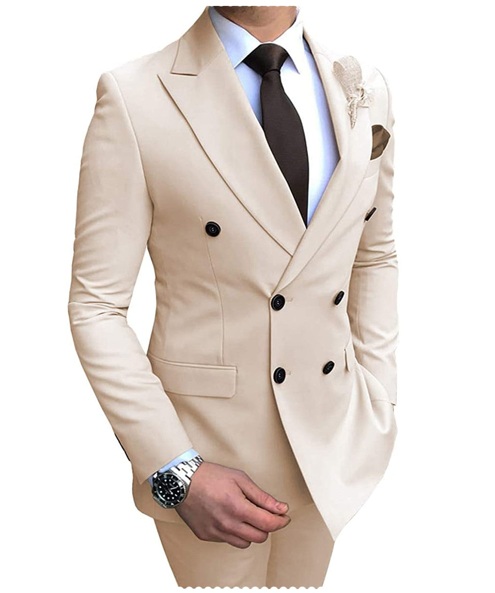 "The Upper Class" Men's Double-Breasted Suit