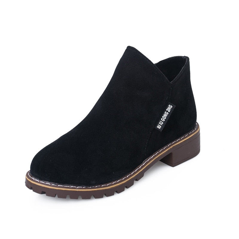 Ladies Suede Ankle Boots