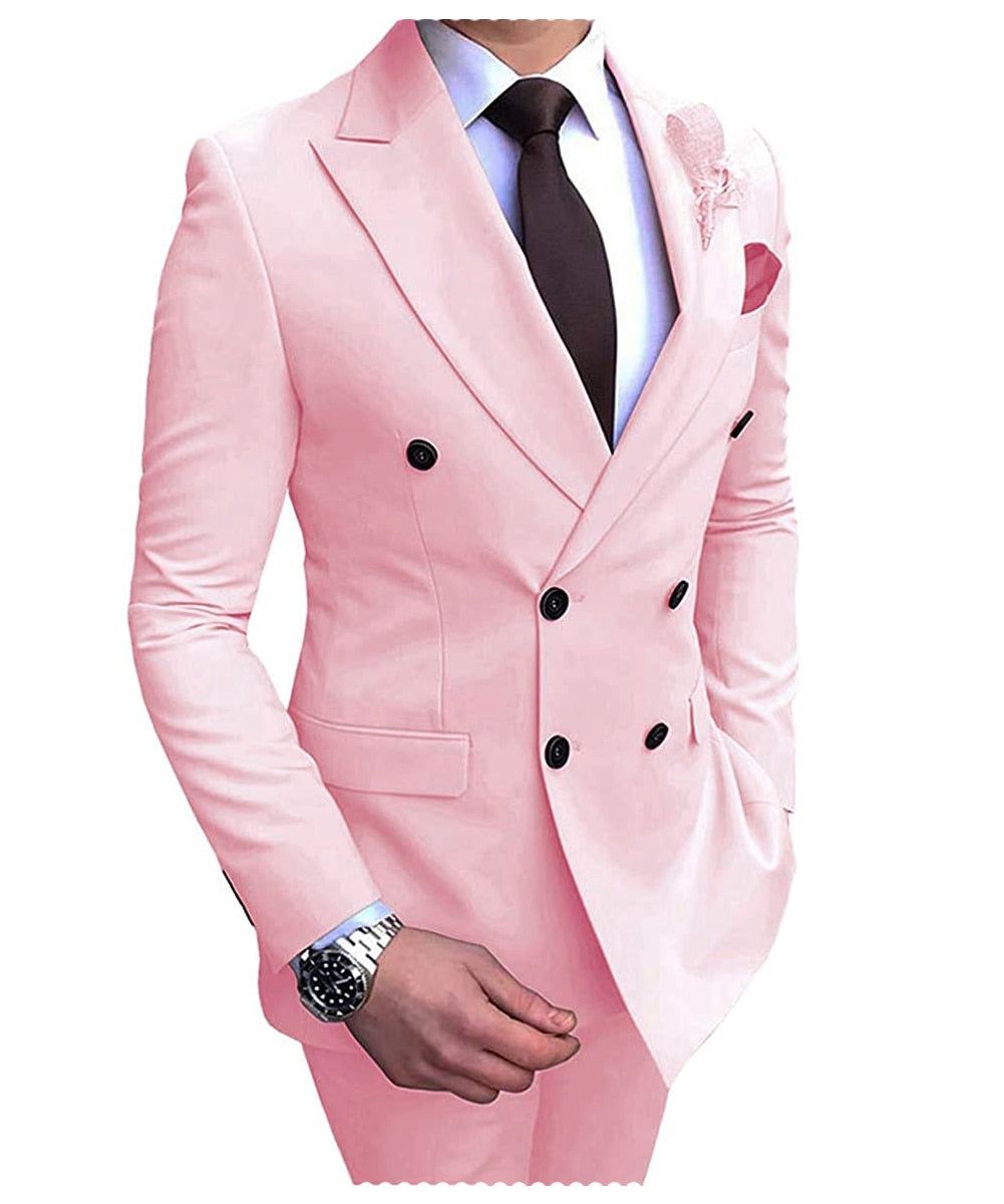 "The Upper Class" Men's Double-Breasted Suit