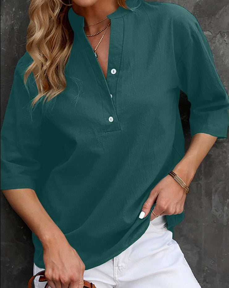 Women's V-Neck Cotton Top