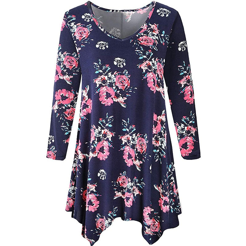 6XL Plus Size Floral Top