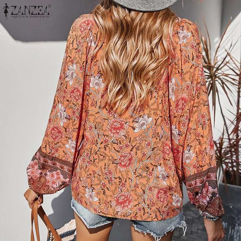 Bohemian Floral Print Blouse