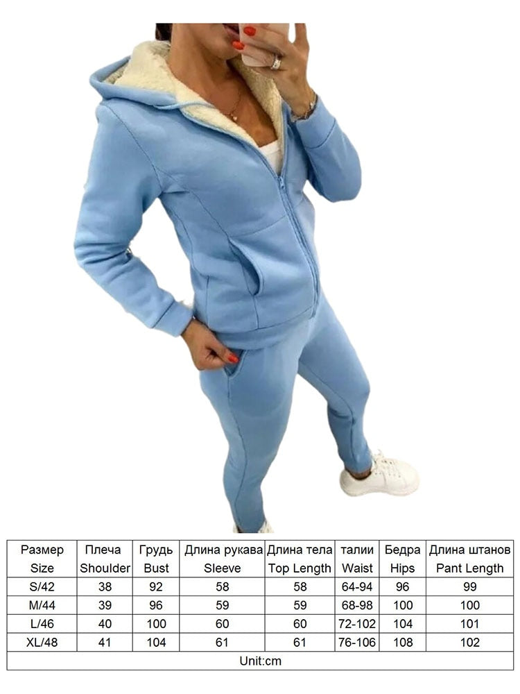 Women's Lambs Wool Jogging Suit