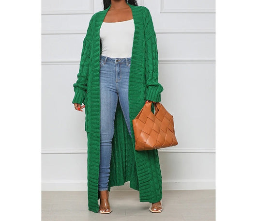 Extra Long Ladies Blanket Cardigan