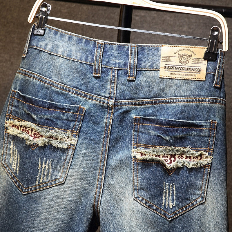 ***New*** Men's Vintage Ripped Bermuda Shorts